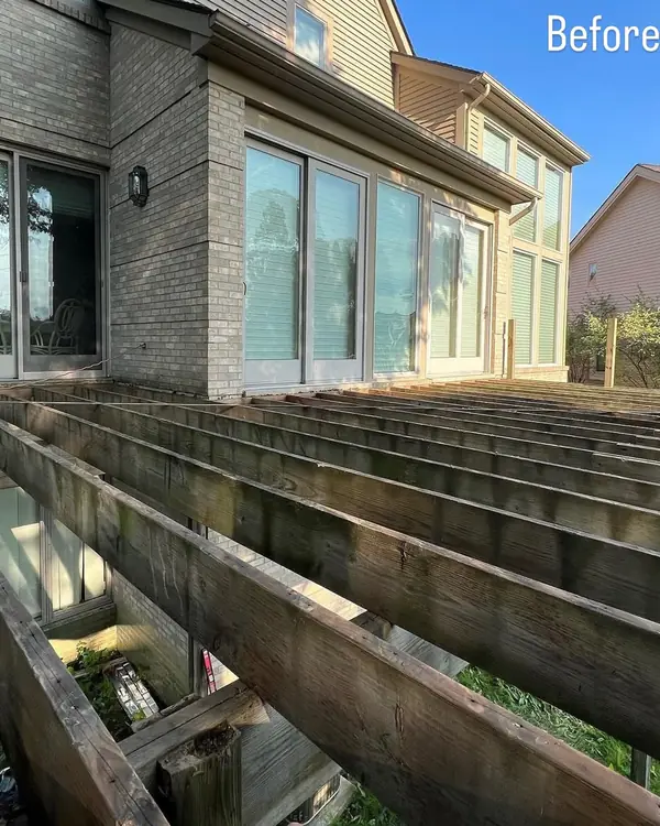 Backyard Deck before painting