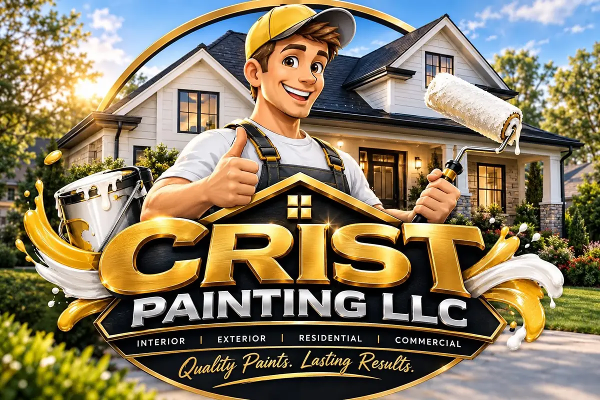Crist Painting LLC logo: Quality Paints. Lasting Results.
